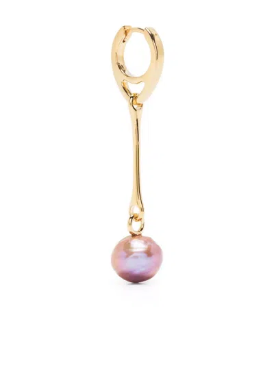 Maria Black Squash Pearl Drop Earring In Gold