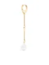 Maria Black Stag Pearl Drop Earring In Gold