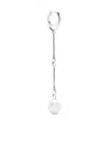 Maria Black Star Pearl Drop Earring In Silver