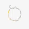Maria Black Sterling Silver Positano Pearl Chain Bracelet In Silver