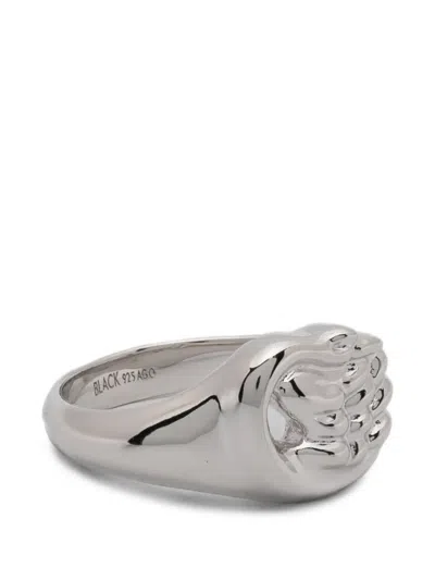 Maria Black Swan Signet Ring In Transparent