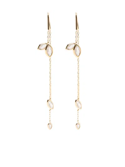 Maria Black Swift 04 Leaf-detail Earrings In Gold