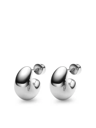Maria Black Tryvann Pillow Earrings In Silver