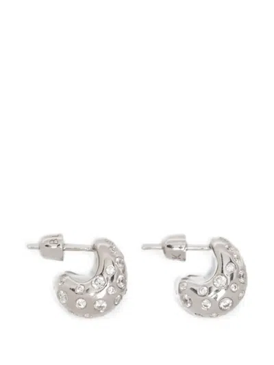 Maria Black Tryvann Popcorn Ovate-shape Earrings In Gray