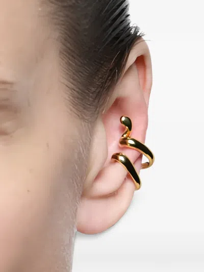 Maria Black Whirl Ear Cuff In Transparent