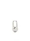 Maria Black White Rhodium Plated Recycled Sterling Silver Schlesi Earring In Silver