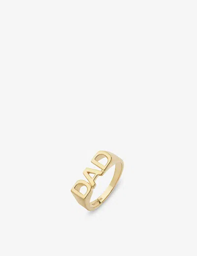 Maria Black Womens Dad 22ct Yellow Gold-plated Sterling-silver Ring