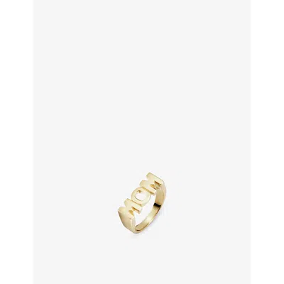 Maria Black Womens Gold Mom 60 18ct Yellow Gold-plated Recycled Sterling-silver Ring