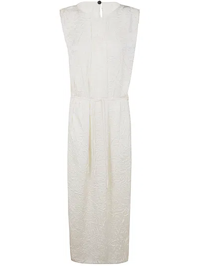 Maria Calderara Back Or Front Long Dress In White