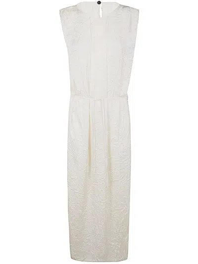 Maria Calderara Back Or Front Long Dress In Neutral