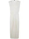 Maria Calderara Back Or Front Long Dress In White