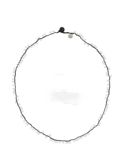 Maria Calderara Beaded Necklace In Black