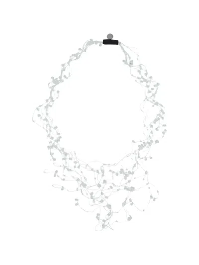 Maria Calderara Beaded Necklace In Metallic