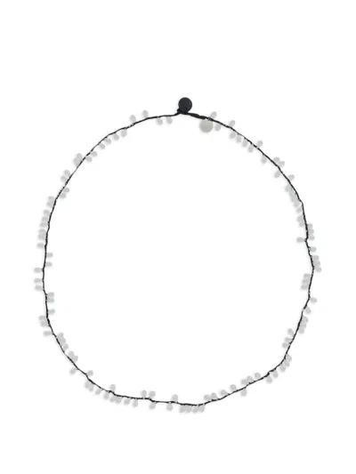 Maria Calderara Beaded-effect Necklace In Black