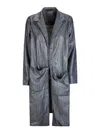 Maria Calderara Long Jacket In Medium Dark Denim