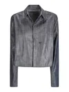 Maria Calderara Short Medium Dark Denim Jacket