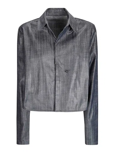 Maria Calderara Short Medium Dark Denim Jacket