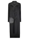 Maria Calderara Safety-pin Embellished Coat In Black