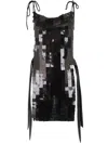 Maria Calderara Corazza Macro Square Sequins On Tulle Dress