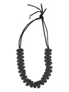 Maria Calderara Crêpe And Resin Necklace In Black