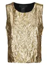 Maria Calderara Metallic-effect Crumpled Top In Multi