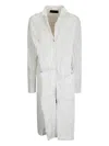 Maria Calderara Long Wrinkled Effect Trench Coat