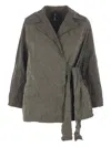 Maria Calderara Crinkled Effect Jacket In Gray