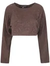 Maria Calderara Crinkled Opaque Taffeta Sweater