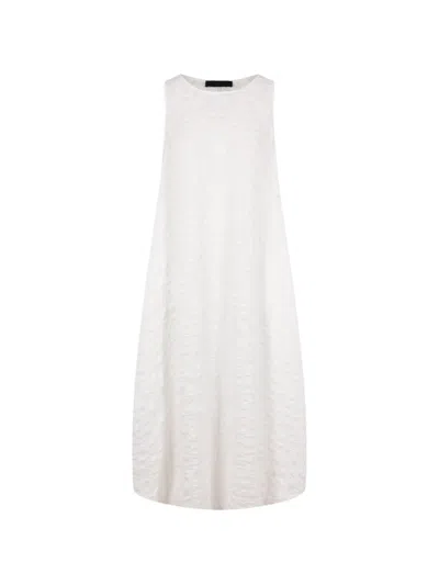 Maria Calderara Crinkled-effect Sleeveless Dress In Black