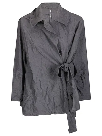 MARIA CALDERARA CRUMPLED EFFECT JACKET WITH SIDE FASTENING