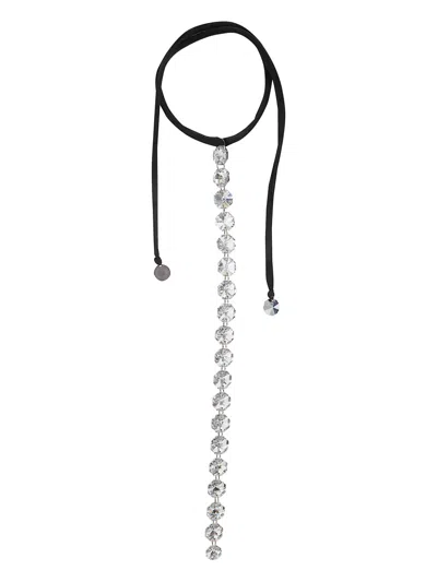 Maria Calderara Crystal-embellished Necklace In Black