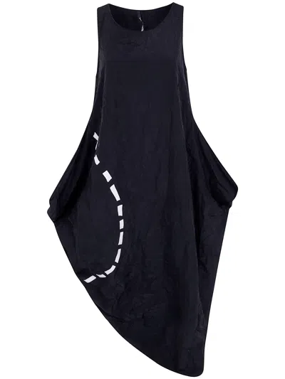 Maria Calderara Puppet Dressebroidered Taffeta Dress In Transparent