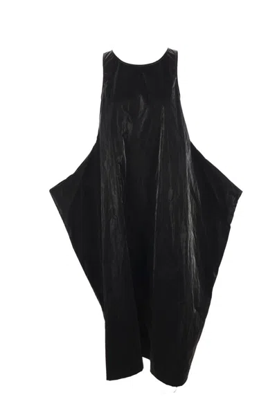 Maria Calderara Modular Long Dress With Reversible Design In Black