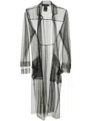 Maria Calderara Polyester Dust Coat In Black