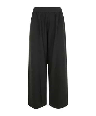 Maria Calderara Elastic Waist Casual Pants In Black
