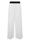 Maria Calderara Elasticated Trousers In White
