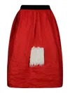 Maria Calderara Taffeta Skirt With Contrasting Elastic Waistband
