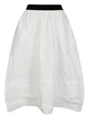 Maria Calderara Voluminous Taffeta Skirt With Contrasting Elastic Waistband