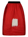 Maria Calderara Taffeta Skirt With Contrasting Elastic Waistband