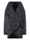 Maria Calderara Floral Coat In Black