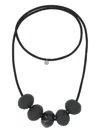 Maria Calderara Infinity Loop Necklace In Black