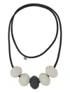 Maria Calderara Infinity Loop Necklace In Black