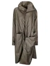 Maria Calderara Lightweight Coat With High Collar In Gray