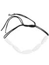 Maria Calderara Linear Stones Necklace In White Fringerprint