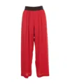 Maria Calderara Logo Casual Pants In Red