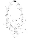 Maria Calderara Long Net Crystals Necklace In Diamond