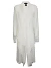 Maria Calderara Long Sleeve Transparent Tulle Trench Coat