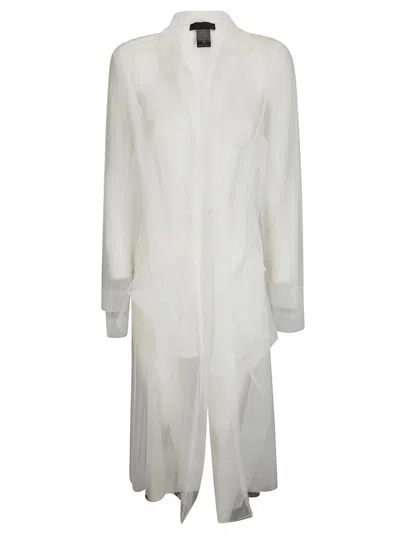MARIA CALDERARA MARIA CALDERARA LONG SLEEVE TRANSPARENT TULLE TRENCH COAT