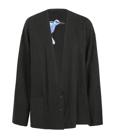 MARIA CALDERARA MARIA CALDERARA PINSTRIPE OPEN JACKET