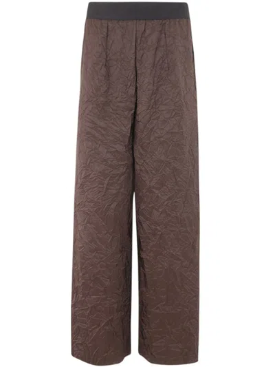 Maria Calderara Long Trousers In Brown